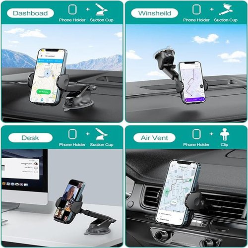 Phone Mount For Car, 4 In 1 Universal Car Phone Holder Mount For - Image 5