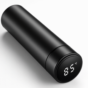 Smart Thermos Bottle with LED Temperature Display – 500ml, Black